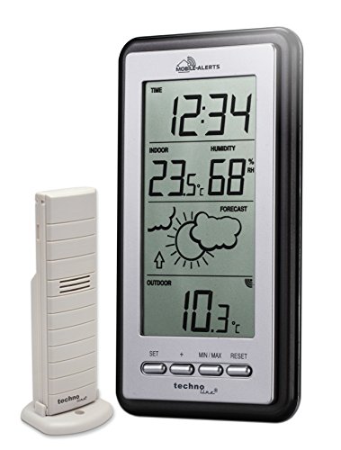 Technoline Smart Home Wetterstatation, Mobile Alerts, silber/grau, 8.2x2.3x15 cm, MA10430 von Technoline