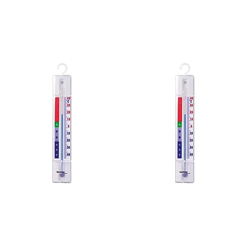 Technoline WA 1020 Kühlschrankthermometer, 24 x 155 x 9 mm, weiß (Packung mit 2) von Technoline