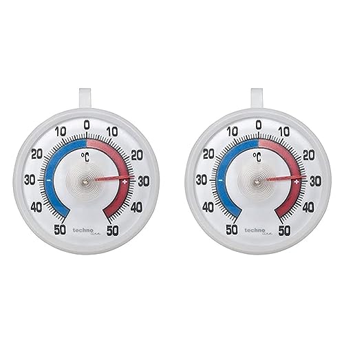 Technoline WA 1025 Universalthermometer, 7,1 x 4 x 8 cm, weiß, 7.1x4x8 cm (Packung mit 2) von Technoline