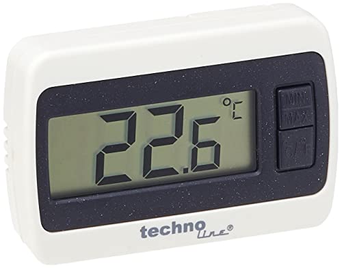 Technoline Thermometer WS 7002 MIN/MAX Temperaturanzeige, genaue Werte, Weiß, 6,0 x 1,4 x 4,0 cm von Technoline