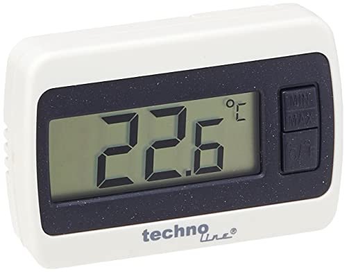 Technoline WS 7002 Thermometer, digital, Min/Max Temperaturanzeige, weiß, 6,0 x 1,4 x 4,0 cm von Technoline