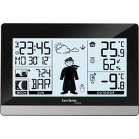 WS9612 moderne Wetterstation, schwarz von Technoline