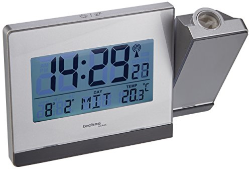 Technoline WT 538 Touchsensor Funk-Projektionswecker, Plastik, silber-anthrazit, 15 x 4 x 9 cm von Technoline