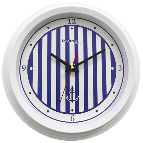 Technoline WT 7125 Quarzwanduhr – leise Wanduhr ohne Ticken | Lautlos | maritimes Design | Kunststoffrahmen | Ø 24,8 cm | für Wohnzimmer Küche Bad Kinderzimmer Technoline WT 7125 Quarzwanduhr – leise Wanduhr ohne Ticken | Lautlos | maritimes Design | Kunststoffrahmen | Ø 24,8 cm | für Wohnzimmer Küche Bad Kinderzimmer von Technoline