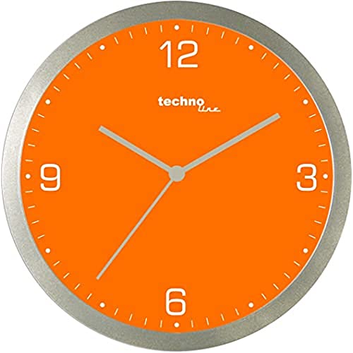 Technoline, WT 9000 Quarzwanduhr, orange, Ø 30cm von Technoline