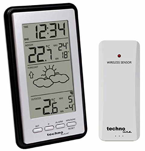 Technoline Wetterstation WS9130 mit Vorhersage der Wetterlage, sowie Innen- und Außentemperatur von Technoline