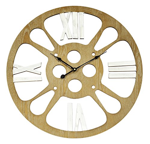 Technoline große, analoge Wanduhr WT1612, technoline, quarz, Holz, Ø 58 cm von Technoline