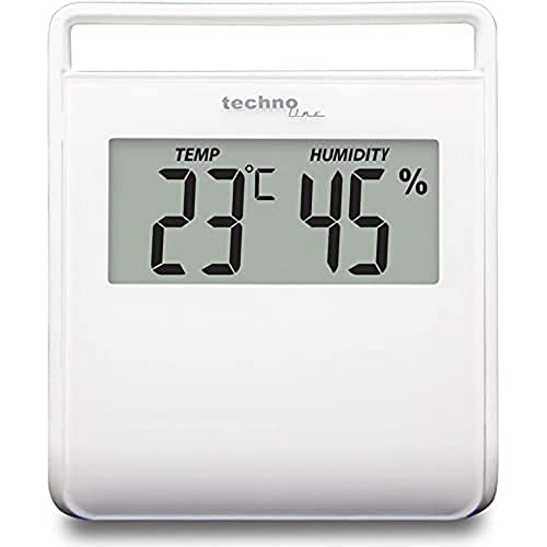 Technoline WS9440 Bürothermometer mit Innentemperaturanzeige und Innenluftfeuchteanzeige, perfekt für die Überwachung von Temperatur und Luftfeuchte im Innenraum, Weiß von Technoline
