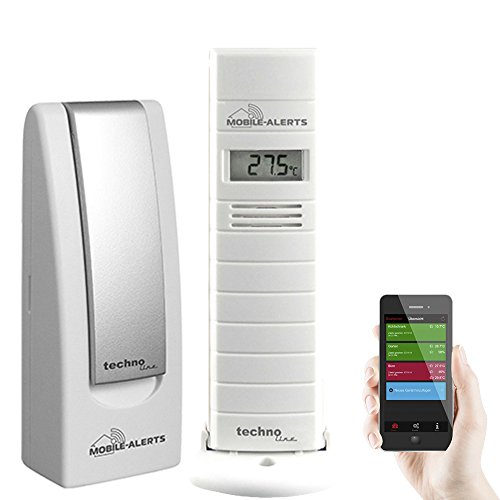 Technoline Temperaturüberwachung, Luftfeuchteüberwachung von Terrarium/Gewächshaus, MA 10200 + Gateway, Set, Mobile Alerts, weiß, 3.8 x 2.1 x 12.8 cm von Technoline