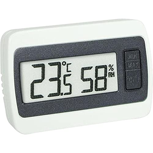 Technoline WS 7005 kleines Thermometer mit Min/Max Temperaturanzeige und Luftfeuchteanzeige, weiß-grau, 6 x 1,4 x 4 cm Technoline WS 7005 kleines Thermometer mit Min/Max Temperaturanzeige und Luftfeuchteanzeige, weiß-grau, 6 x 1,4 x 4 cm von Technoline