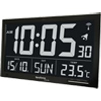 WS 8007 Funk-Wanduhr, schwarz, 36,8 x 2,9 x 22,8cm von Technoline