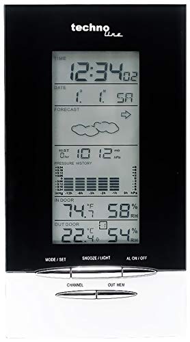 Wetterstation WS 6730 mit Vorhersage von Wettersituation, Anzeige von Wettertendenz und Luftdruck von Technoline