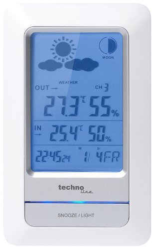 Wetterstation WS 6740 mit Vorhersage von Wettersituation, Anzeige von Mondphasen in Form von Icons von Technoline