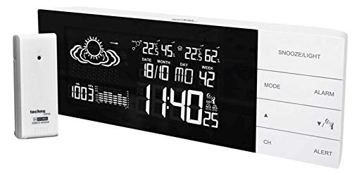 Wetterstation WS 6870 inkl. mit Außensender TX 960 TH mit Vorhersage von Wettersituation, Anzeige von Wettertendenz und Luftdruck von Technoline