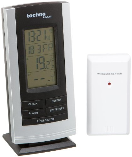 Wetterstation WS 9180 mit Funkuhr und Innen- und Außentemperaturanzeige von Technoline