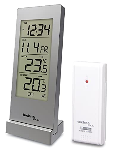 techno line Wetterstation WS9767 von technoline jetzt auch in silber, mit Außentemperatur, Innentemperatur und genauer Uhrzeit techno line Wetterstation WS9767 von technoline jetzt auch in silber, mit Außentemperatur, Innentemperatur und genauer Uhrzeit von Technoline