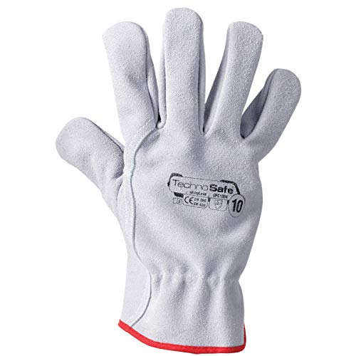 Technosafe gfc1004wh09 Handschuh aus Rinde Rindsleder, weiß, 9, Set von 2 Stück von Technosafe