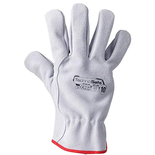 Technosafe gfc1004wh10 Handschuh aus Rinde Rindsleder, weiß, 10, Set von 2 Stück von Technosafe