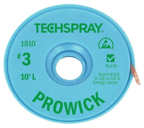Techspray 1810-100F ESD-Entlötlitze, 30.5m x 1.9mm, Grün Techspray 1810-100F ESD-Entlötlitze, 30.5m x 1.9mm, Grün von Techspray