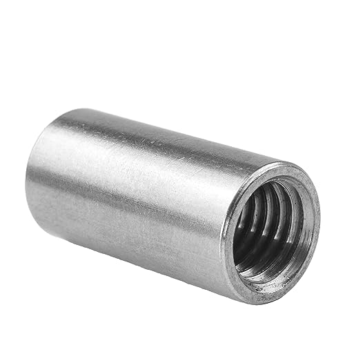 Techtanium® Gewindemuffen M10 x 40 mm Rund aus Edelstahl A2 (2 Stück) | Versch. Größen & Verpackungseinheiten verfügbar | Verbindungsmuttern | Verbindungsmuffen | Distanzmuffen von Techtanium