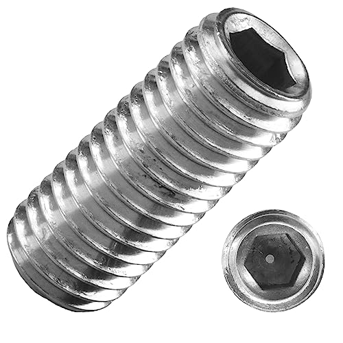 Techtanium® Gewindestifte M2,5 x 5 mm mit Innensechskant u. Kegelkuppe aus Edelstahl A2 (10 Stück) | Versch. Größen & Verpackungseinheiten verfügbar | Madenschrauben | Schraubstifte | DIN 913 von Techtanium