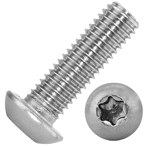Techtanium® Linsenkopfschrauben M5 x 45/45 mm mit Innensechsrund aus Edelstahl A2 (2 Stück) | Versch. Größen & Verpackungseinheiten verfügbar | Halbrundkopfschrauben | Linsenschrauben | ISO 7380 von Techtanium