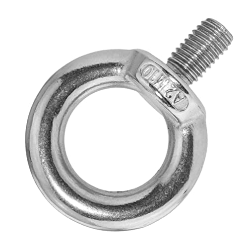 Techtanium® Ringschrauben M10 [gegossen und poliert] aus Edelstahl A2 (2 Stück) | Ösenschrauben | Augschrauben | Ringbolzen | ähnl. DIN 580 von Techtanium