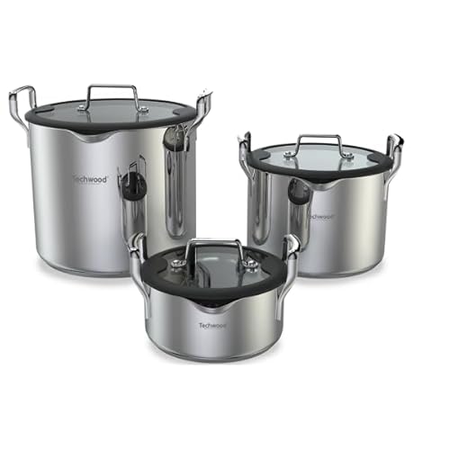 Set mit 3 Töpfen, 6-teilig, 16 – 20 – 24 cm von Techwood