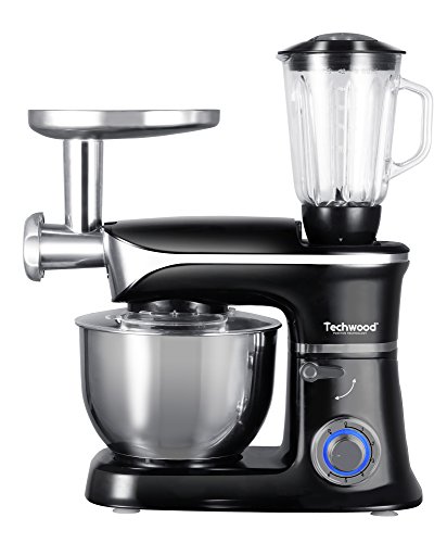 TECHWOOD Küchenmaschine Schwarz 6, 5 Liter, 1300 von Techwood