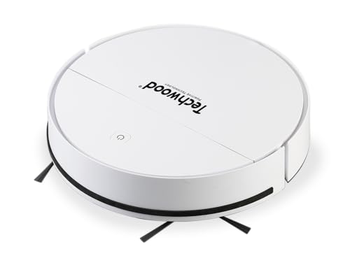 TECHWOOD TAR-2021 2-in-1 Roboter-Staubsauger mit Wischfunktion, 450Pa Saugleistung, 350ml Tank, 90min Laufzeit, Weiß TECHWOOD TAR-2021 2-in-1 Roboter-Staubsauger mit Wischfunktion, 450Pa Saugleistung, 350ml Tank, 90min Laufzeit, Weiß von Techwood