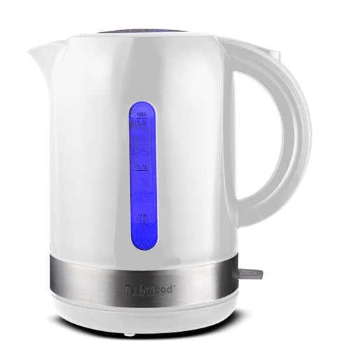 TECHWOOD Wasserkocher electrque 1,7 l, 1.7 L, weiß von Techwood