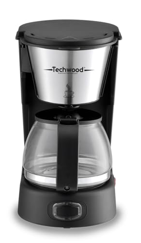 Techwood Elektrische Kaffeemaschine für 6/8 Tassen – Fassungsvermögen 750 ml, tropfsicheres System, sichtbarer Wasserstand, automatische Abschaltung von Techwood