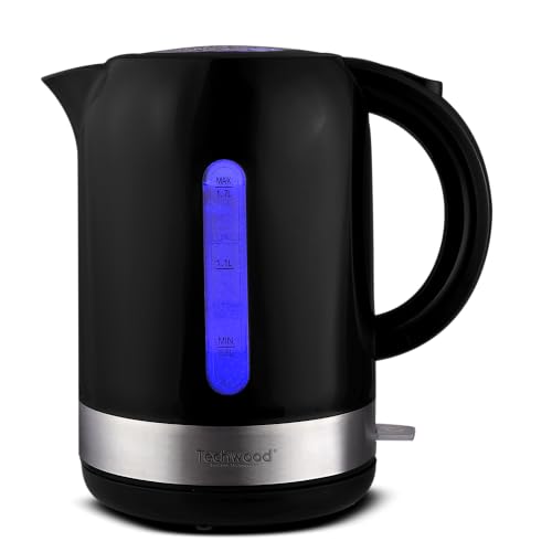 Techwood Elektrischer Wasserkocher, 1.7 liters, Schwarz von Techwood