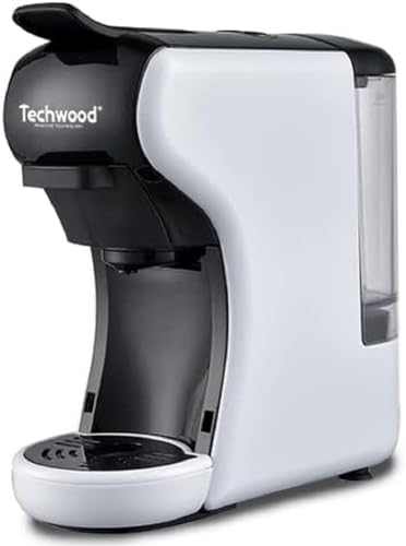 Techwood Espressokocher mit mehreren Kapseln, Weiß von Techwood