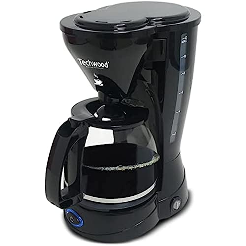 Techwood TCA-946 Elektrische Kaffeemaschine für 10/12 Tassen, Tropfstopp, Kunststoff, Schwarz von Techwood