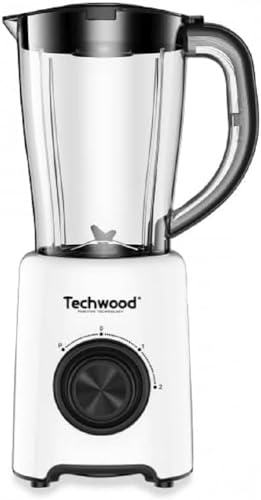 Techwood TBL-771 Standmixer, 2 Geschwindigkeitsstufen, 500 W, 1,5 l, Weiß Von Ceruse von Techwood