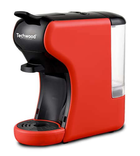 Techwood TCA-195N Espressokocher für Espresso, Rot von Techwood