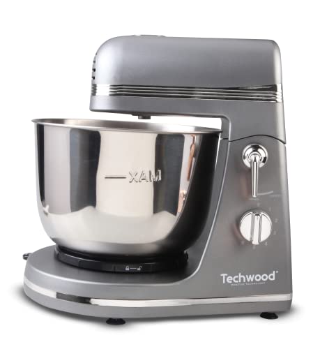 Techwood TMB-361 Küchenmaschine, 3,5 l, 300 W, Grau von Techwood