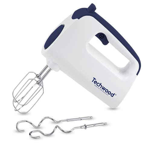 Techwood TMH-8300 Multifunktions-Handmixer, 4-in-1, Weiß/Blau von Techwood