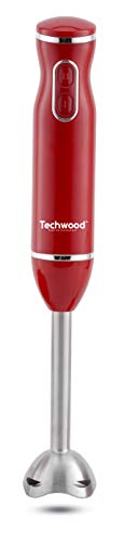 Techwood TMP-665 Slim Stabmixer, 600 W, Rot, Edelstahl von Techwood