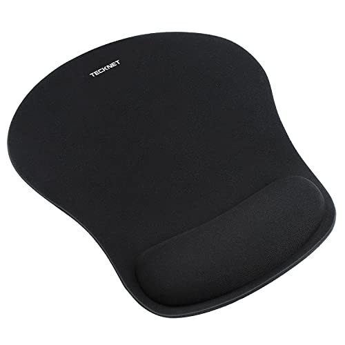 TECKNET Mauspad mit Gelkissen, Memory Foam Mousepad Ergonomisches Wasserdicht Komfort Mausmatte mit Handgelenkpolster Handauflage für Alle Maus Offfice Heim Computer Laptop von TECKNET