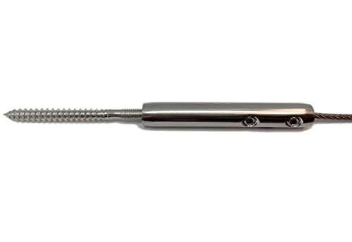 Tecklenborg, Kegel GmbH DIY NIRO-Schraubterminal M6 (für 3 & 4mm Drahtseil) & Stockschraube - 10x Rechtsgewinde & 10x Linksgewinde (= 20 Stück) von Tecklenborg, Kegel GmbH