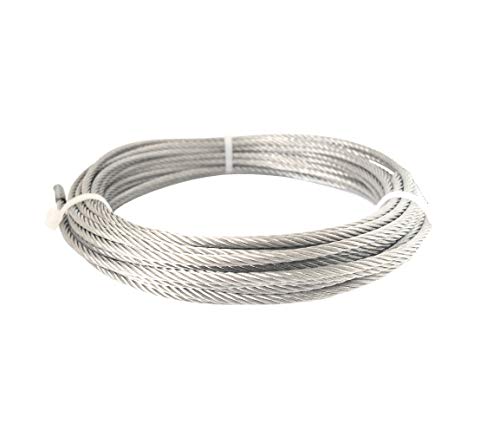 Edelstahlseil 1x19, 50m, 1mm Ø, V4A Seil Edelstahl AISI 316, rostfrei, hart, geringe Dehnung - Tecklenborg, Kegel GmbH von Tecklenborg, Kegel GmbH