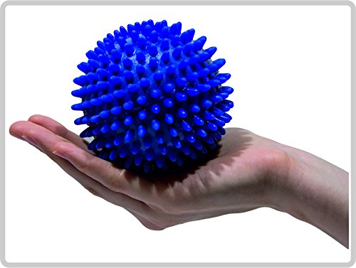 Igelball Igel-Ball Noppenball Massageball, ø 10 cm Farbe: Blau *Top-Qualität* von Teckmedi