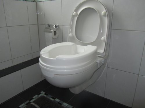 Toilettensitzerhöhung Toilettensitz Toilettenaufsatz 10 cm ohne Deckel *Top-Qualität zum Top-Preis* Relaxon Basic von Teckmedi