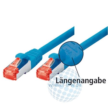 Tecline 715003B Category 6 Ethernet Kabel mit schmalem Knickschutz (0,3 m) blau von Tecline