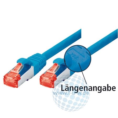 Tecline 715003B Category 6 Ethernet Kabel mit schmalem Knickschutz (0,3 m) blau von TomTrend