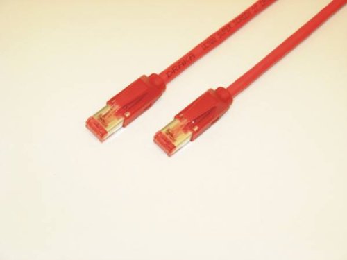 Tecline 71810R Category 6A Ethernet Patchkabel (S/FTP, PiMF, EIA/TIA, Class EA, 10 m) rot von Tecline
