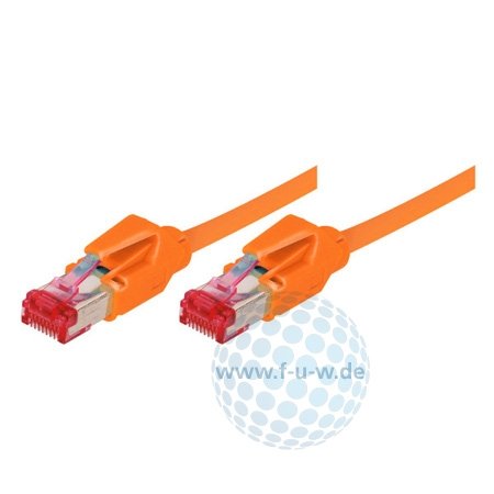 Tecline 71850A Category 6A Ethernet Patchkabel (S/FTP, PiMF, EIA/TIA, Class EA, 50 m) orange von Tecline