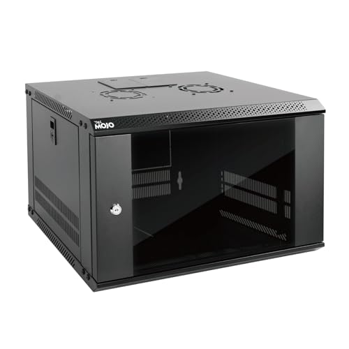 Tecmojo 6U Serverschrank zur Wandmontage, IT-Netzwerk-Rack-Gehäuse, abschließbare Tür und Seitenteile, schwarz, Kühlventilator, Standard-Glastür, 450 mm Tiefe, für 48,3 cm (19 Zoll) IT-Geräte, Tecmojo 6U Serverschrank zur Wandmontage, IT-Netzwerk-Rack-Gehäuse, abschließbare Tür und Seitenteile, schwarz, Kühlventilator, Standard-Glastür, 450 mm Tiefe, für 48,3 cm (19 Zoll) IT-Geräte, von Tecmojo